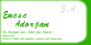 emese adorjan business card